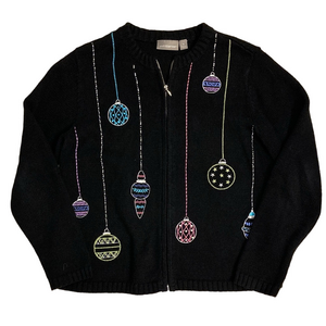 Croft & Barrow Embroidered Christmas Sweater